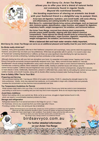 Your guide for Avian Teas